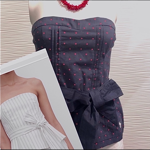 ABERCROMBIE & FITCH Polka Dot Tube Top - Picture 1 of 7